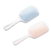 Homestic Hair Brush | Flexible Bristles Brush | Hair Brush with Paddle | Straightens & Detangles Hair Brush | Suitable For All Hair Types | Hair Brush Styling Hair | Set of 2 | Beige & Blue